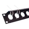 Adam Hall 19" Parts 872215 - Panel z otworami do szafy rack w kształcie litery U, 19’’, 1U, z uchwytem kablowym odciążaj