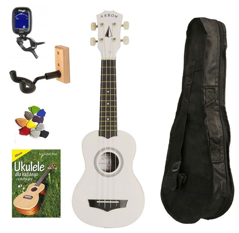 Arrow PB10 WH white - ukulele sopranowe zestaw