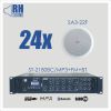 RH SOUND ST-2180BC/MP3+FM+BT + 24x SA3-22F - Zestaw nagłośnienia sufitowego