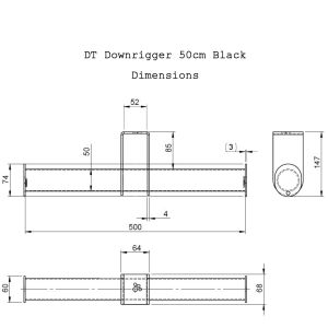 Duratruss DT Downrigger 50cm Black - mocowanie do oświetlenia