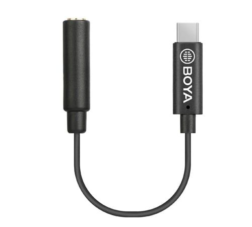 BOYA BY-K4 - Przewód Żeński Jack 3,5mm na Męski USB typ C