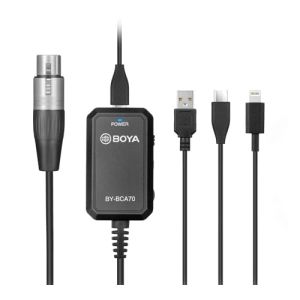 BOYA BY-BCA70 - przejściówka xlr-usb lightning