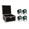 EUROLITE Zestaw 4x LED IP PAR 3x8W QCL Spot + Skrzynia Transportowa