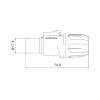 Roxtone RAC3FCO - Wtyk zasilania power-out