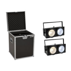 EUROLITE Zestaw 2x Audience Blinder 2x100W LED COB CW/WW + Skrzynia Transportowa