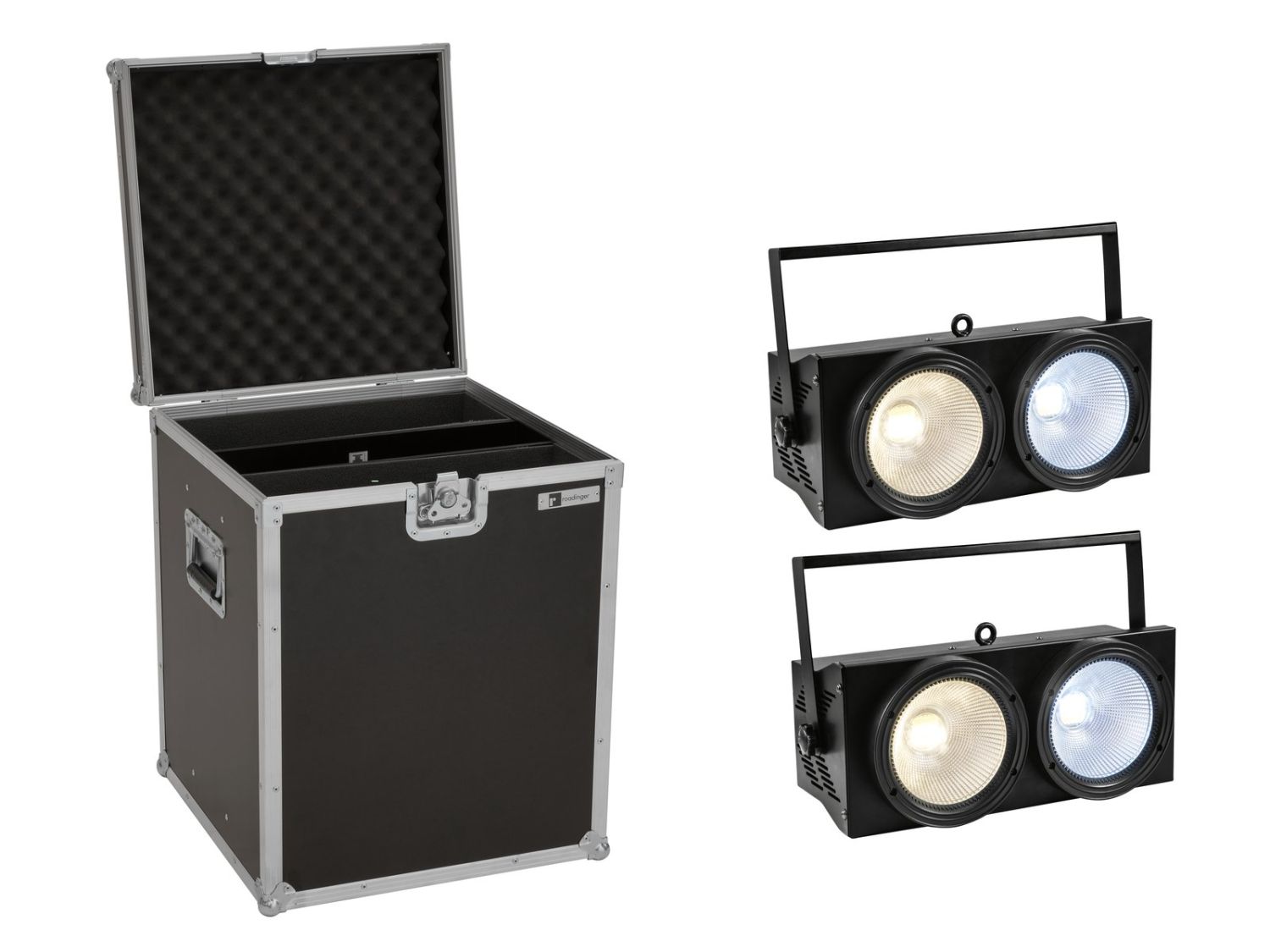 EUROLITE Zestaw 2x Audience Blinder 2x100W LED COB CW/WW + Skrzynia Transportowa