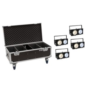 EUROLITE Zestaw 4x Audience Blinder 2x100W LED COB CW/WW + Skrzynia Transporotwa