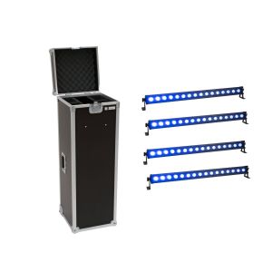 EUROLITE Zestaw 4x LED IP T-Bar 16 QCL Bar + Skrzynia Transportowa