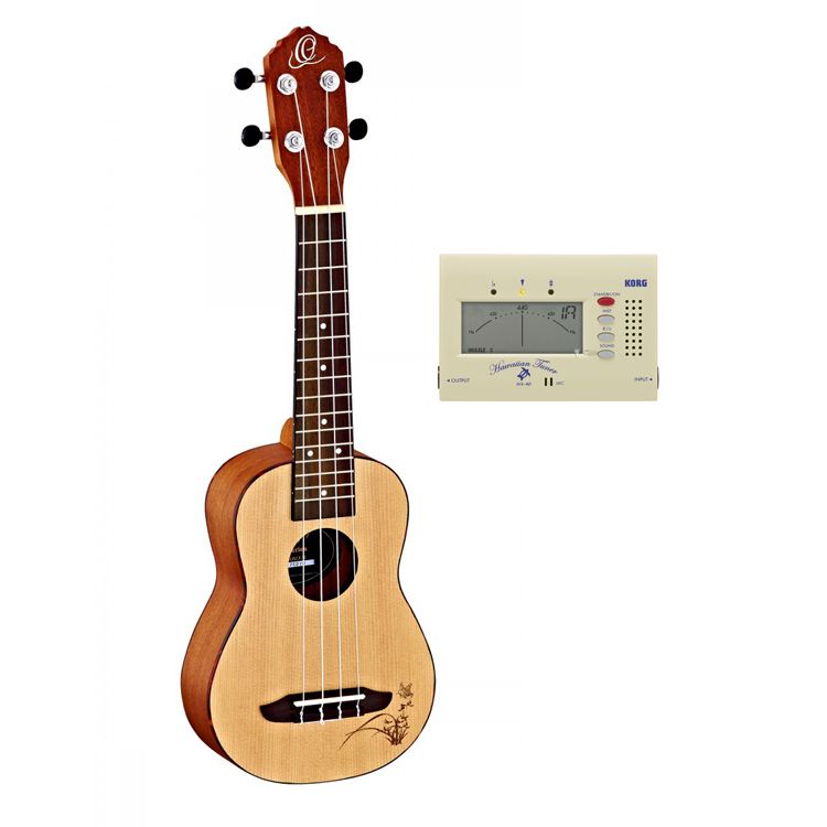 ORTEGA RU5-SO - Ukulele sopranowe + tuner KORG HA-40