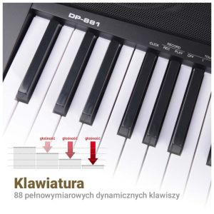 MK DP 881 pianino cyfrowe klawisze do nauki gry