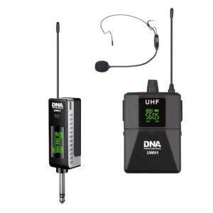 DNA UWH 1 nagłowny mikrofon bezprzewodowy system nagłośnienia bodypack 560-590 MHz UHF