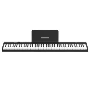 V-TONE PFP pianino cyfrowe przenośne składane czarne 88 klawiszy pulpit do nut pokrowiec USB-C