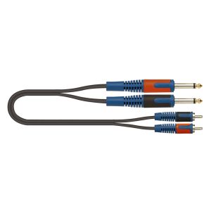 QUIK LOK RKSA130-2 - kabel 2 x Jack Mono 6,3 mm 2 x RCA (2m)