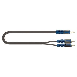 QUIK LOK RKSA150-2 - Minijack Stereo 3,5 mm 2 x RCA (2m)