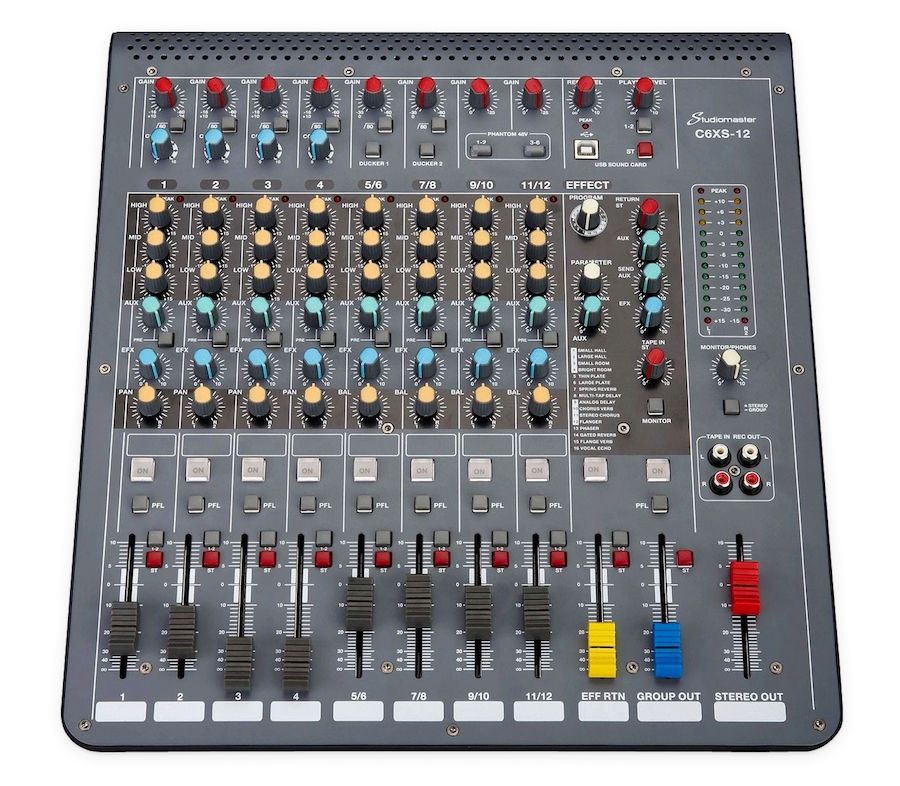 STUDIOMASTER C6XS-12 12 Channel Mixer with DSP/USB - Mikser analogowy