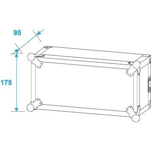 ROADINGER Amplifier Rack PR-1, 3U Skrzynia Transportowa RACK