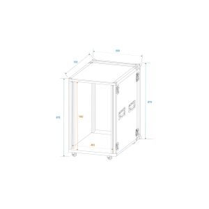 ROADINGER Amplifier Rack PR-2ST, 18U Skrzynia Transportowa RACK