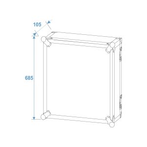 ROADINGER Amplifier Rack PR-2, 14U Skrzynia Transportowa RACK