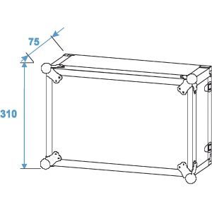 ROADINGER Effect Rack CO DD, 6U Skrzynia Transportowa RACK