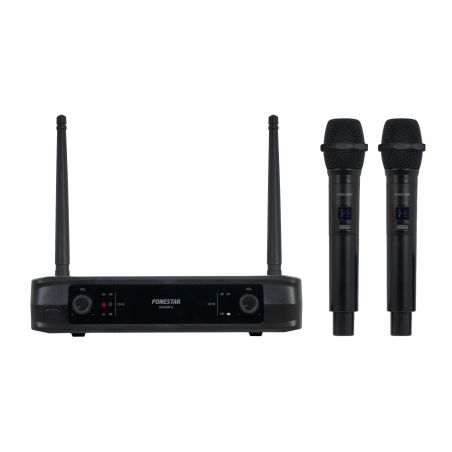 FONESTAR UHF dual hand-held wireless microphone, fixed frequency SONAIR-2M