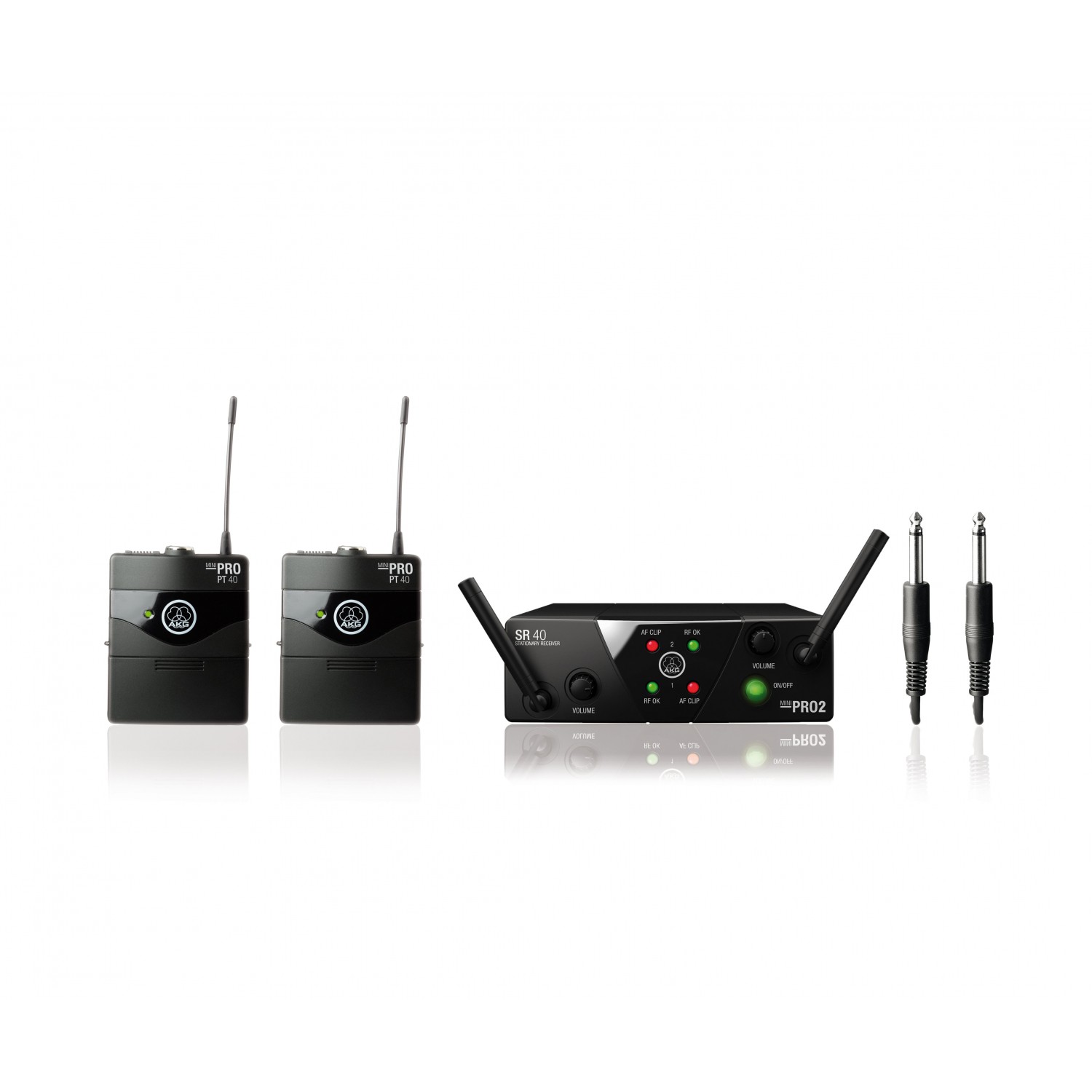 AKG WMS 40 MINI 2 Dual Instrumental Set US25B/D (537.900-540.400) - zestaw bezprzewodowy - POEKSPOZYCYJNY