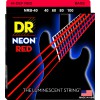 DR NEON Hi-Def Red - struny do gitary basowej, 4-String, Light, .040-.100